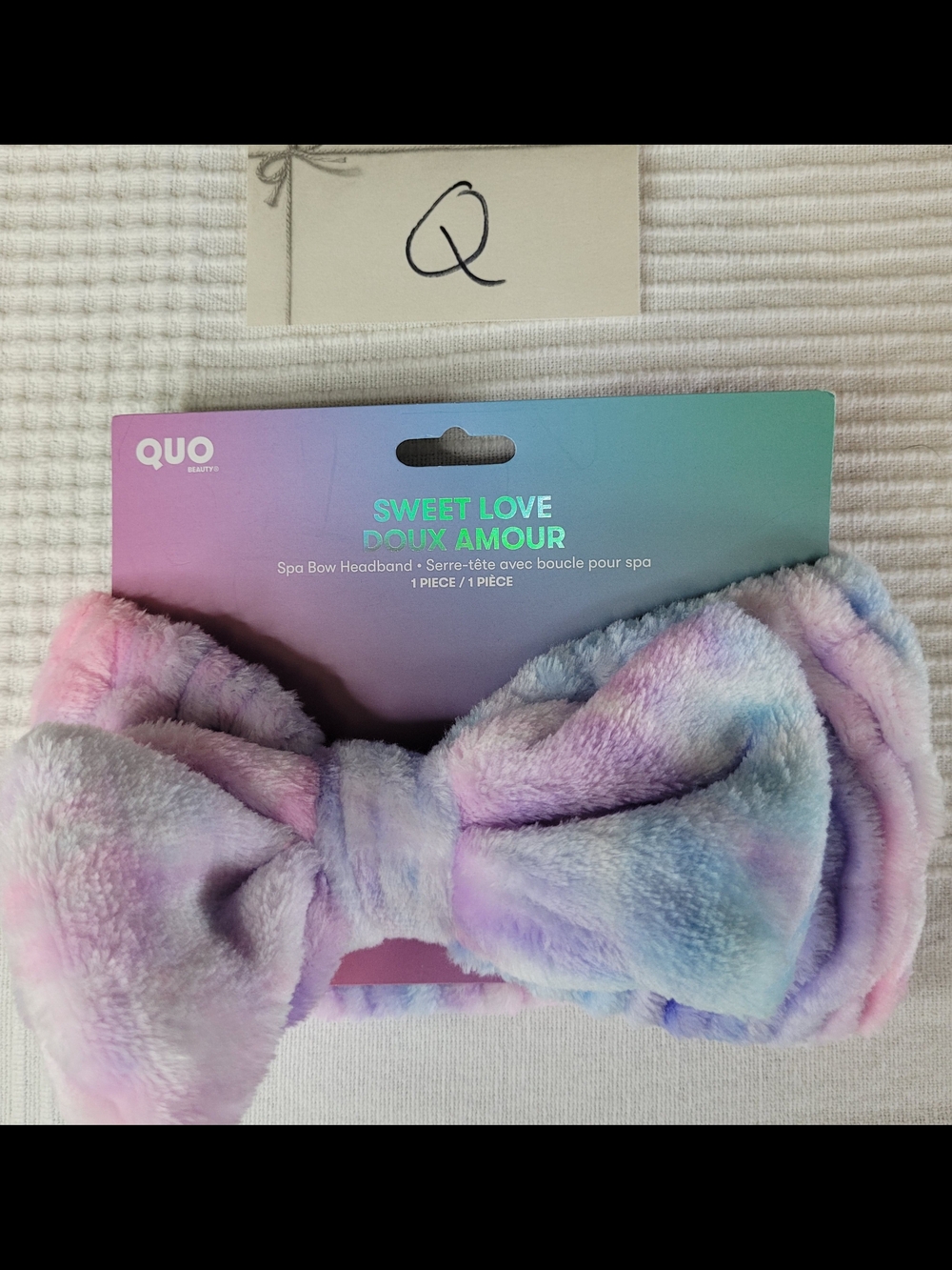 Q -🎁 Free with purchase of $25+ / Plush Bow Spa Headband NWOT